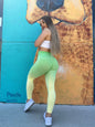 The Booty Enhancer Leggings In Lime Ombre PINK & SAVAGE