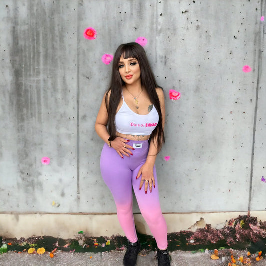 The Booty Enhancer Leggings In Rainbow Ombre PINK & SAVAGE