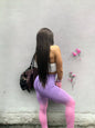 The Booty Enhancer Leggings In Rainbow Ombre PINK & SAVAGE