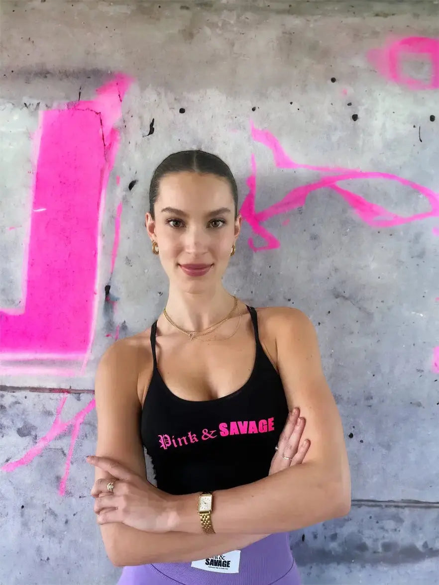 The Savage Limited Edition Sports Bra: Savage Black PINK & SAVAGE