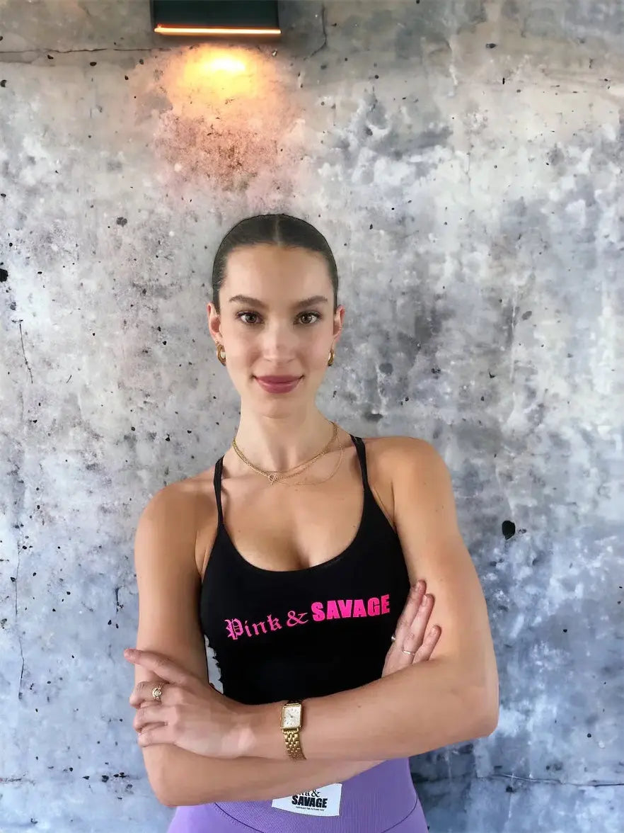 The Savage Limited Edition Sports Bra: Savage Black PINK & SAVAGE